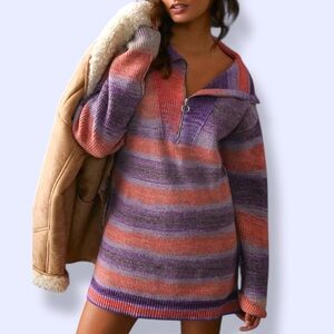 Daily Practice by Anthropologie Half Zip Tunic Sweater